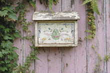 Load image into Gallery viewer, IOD Fern Fables Transfer Woodland Botanical Design Furniture Rub On Transfer Sheets 8x12 Inch Size Nature Motif Elements Birds Butterflies Beetles Ferns Folk Art Watercolor Style DIY Furniture Makeover Project Cottage Style Cabinet