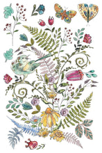 Load image into Gallery viewer, Furniture Rub on Transfer – Iod Fern Fables Woodland Botanical 8x12