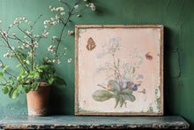 Load image into Gallery viewer, Cottage Style Furniture Transfer IOD Botanical Floral Design Marché Des Fleurs Vintage Transfer Sheets Shabby Chic Makeover Supplies Rub On Furniture Refinishing DIY Home Transformation Projects Painted Furniture Embellishment French