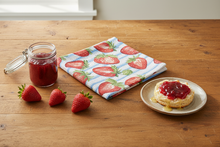 Load image into Gallery viewer, Strawberry Berry Picking Kitchen Towel