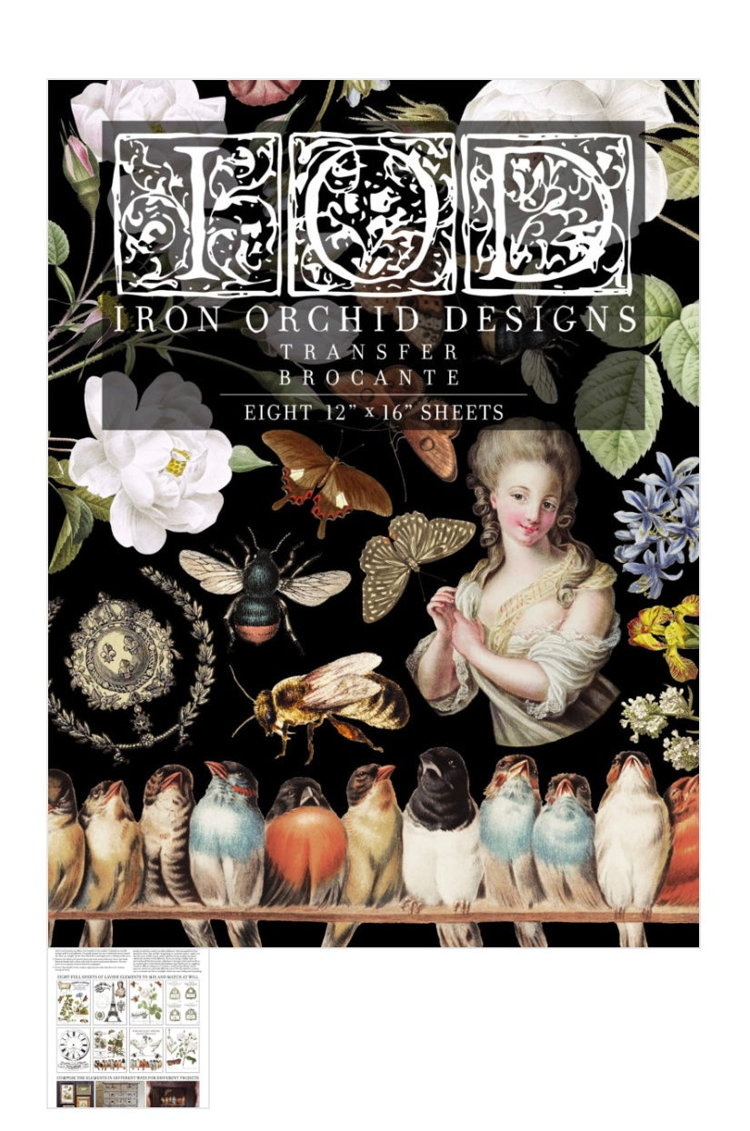 Brocante Transfer pad Iron Orchid Designs IOD