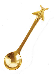 Set of two 5"L Brass Spoon w/ Bee