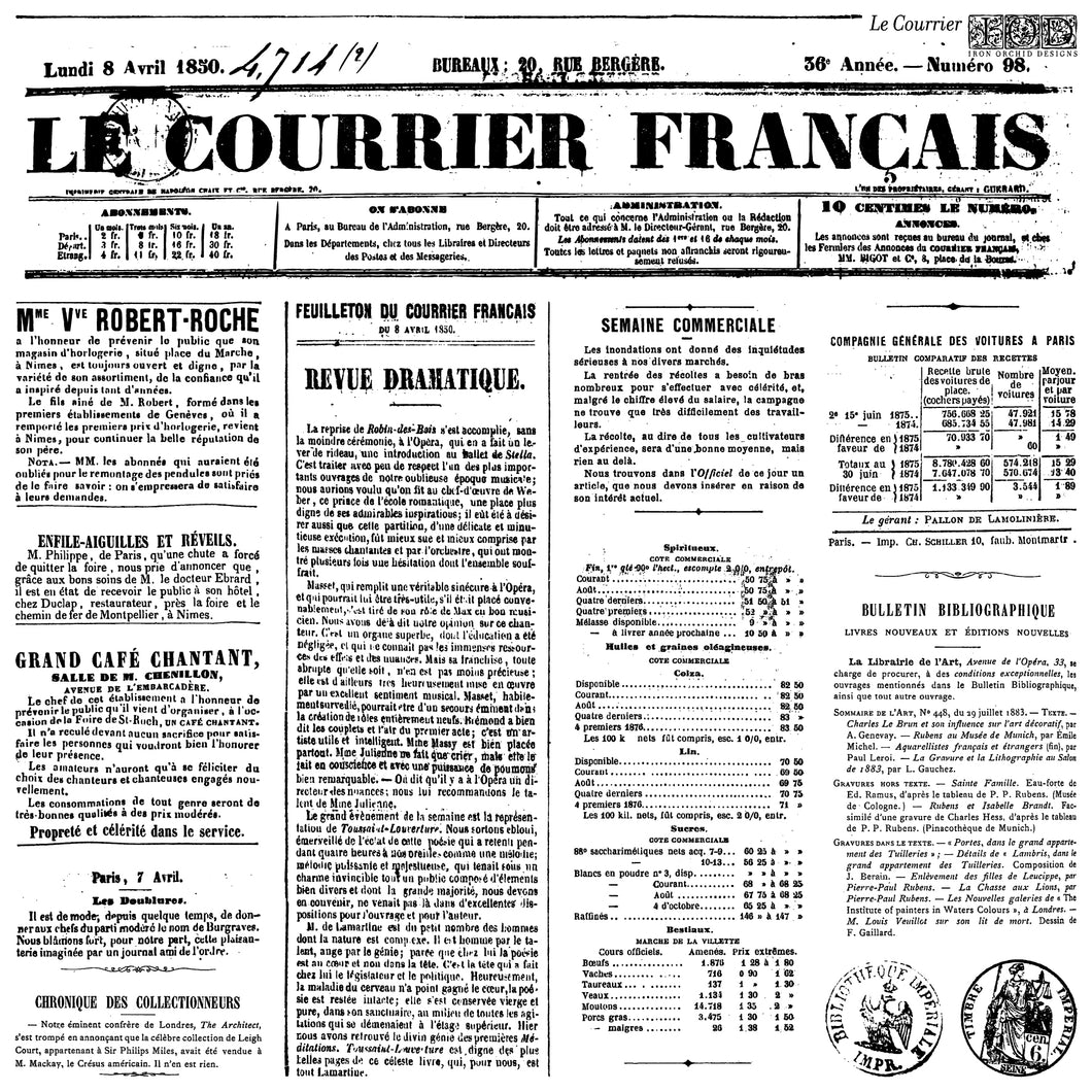IOD Iron Orchid Designs Le Courier