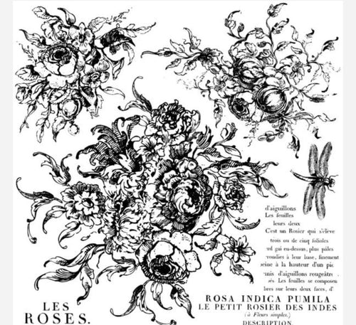 IOD Iron Orchid Rose Toile Stamp