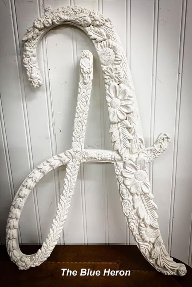 Floral Sculpted Monogram Initial
