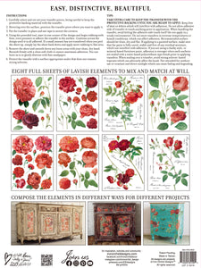 IOD Iron Orchid Redoute Transfer Pad, Roses