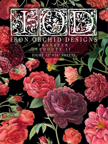 IOD Iron Orchid Redoute Transfer Pad, Roses