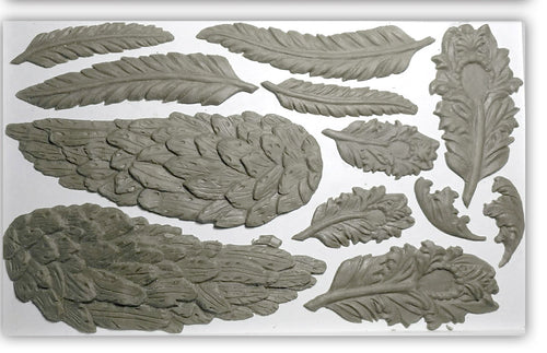 RETIRED!!! IOD Iron Orchid Decor Mould Mold Wings and Feathers