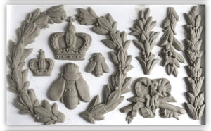 IOD Iron Orchid Decor Mould Mold Laurel with Bee