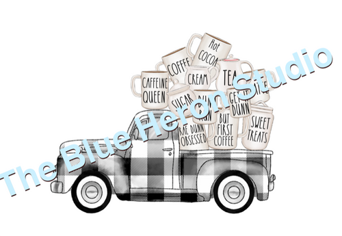 Buffalo Truck with Rae Dunn Inspired Coffee Cups