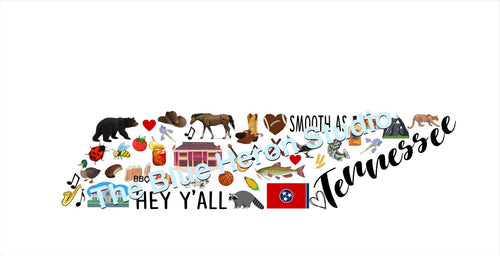 Print of Tennessee and all the Symbols