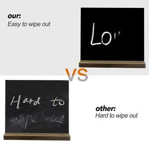 Eraseable, Mini Message Chalkboard Blackboard Sign with Base