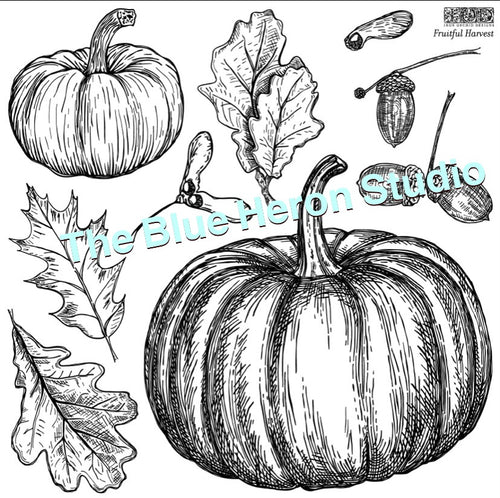 Retired Limited Edition Fruitful Harvest IOD Stamp Iron Orchid Designs