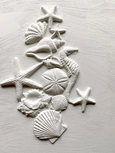 RETIRED!!! IOD Iron Orchid Decor Mould  Mold Sea Shells